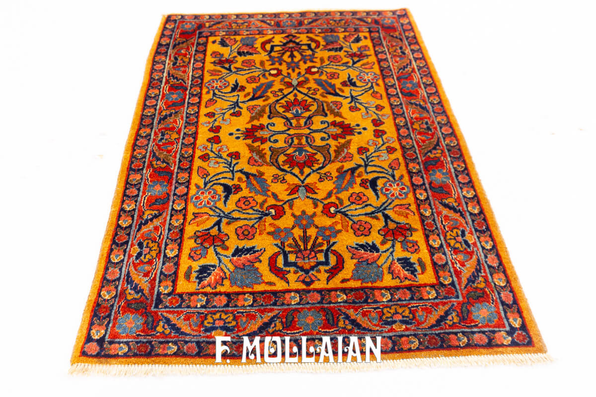 Kashan Rug Manchester Gold Color n°:673826